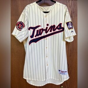 Minnesota Twins Joe Mauer #7 2010 Authentic Jersey 48 Alternate Cream Majestic